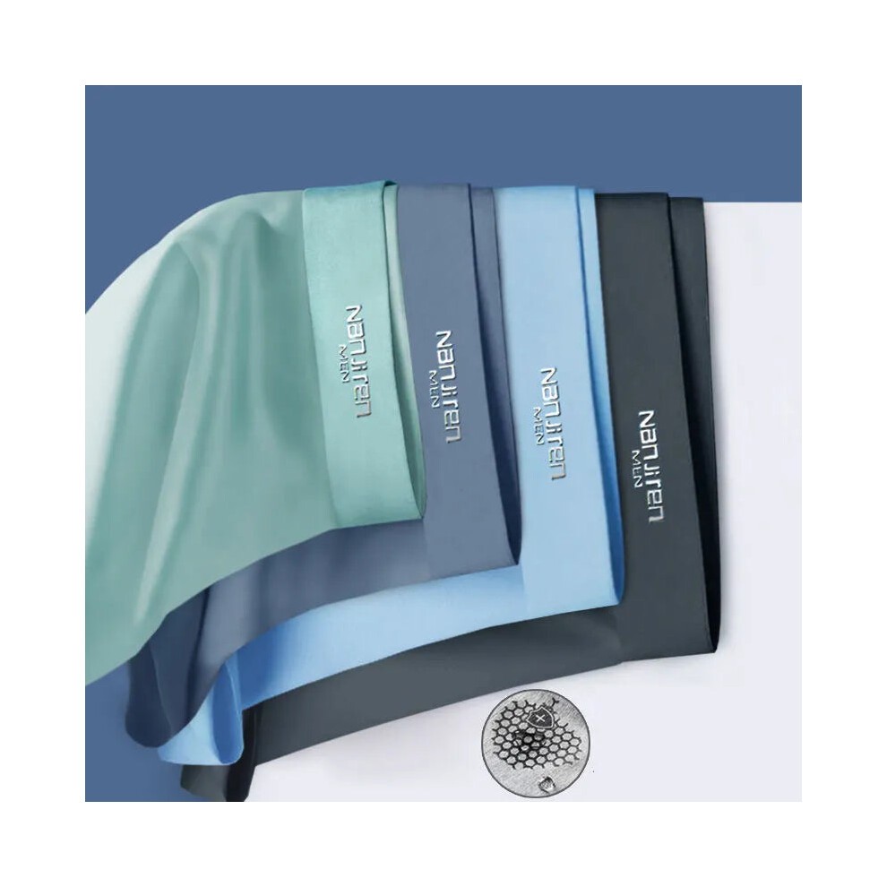 (9905, L 35-45kg) Ice Silk Mens Underwear Boxer Graphene Underpants Breathable