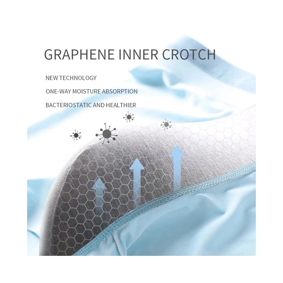 (9905, 4XL 75-85kg) Ice Silk Mens Underwear Boxer Graphene Underpants Breathable thumbnail