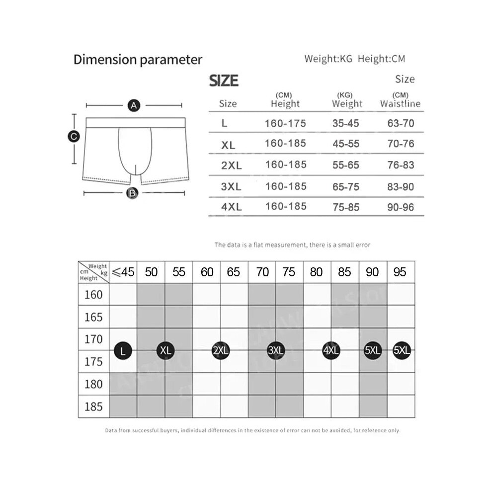 (9905, 4XL 75-85kg) Ice Silk Mens Underwear Boxer Graphene Underpants Breathable thumbnail