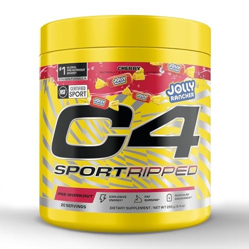 Cellucor C4 Sport Ripped Pre-Workout Powder - Jolly Rancher Cherry - 20 Servings