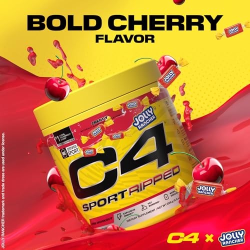 Cellucor C4 Sport Ripped Pre-Workout Powder - Jolly Rancher Cherry - 20 Servings thumbnail