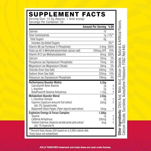 Cellucor C4 Sport Ripped Pre-Workout Powder - Jolly Rancher Cherry - 20 Servings thumbnail