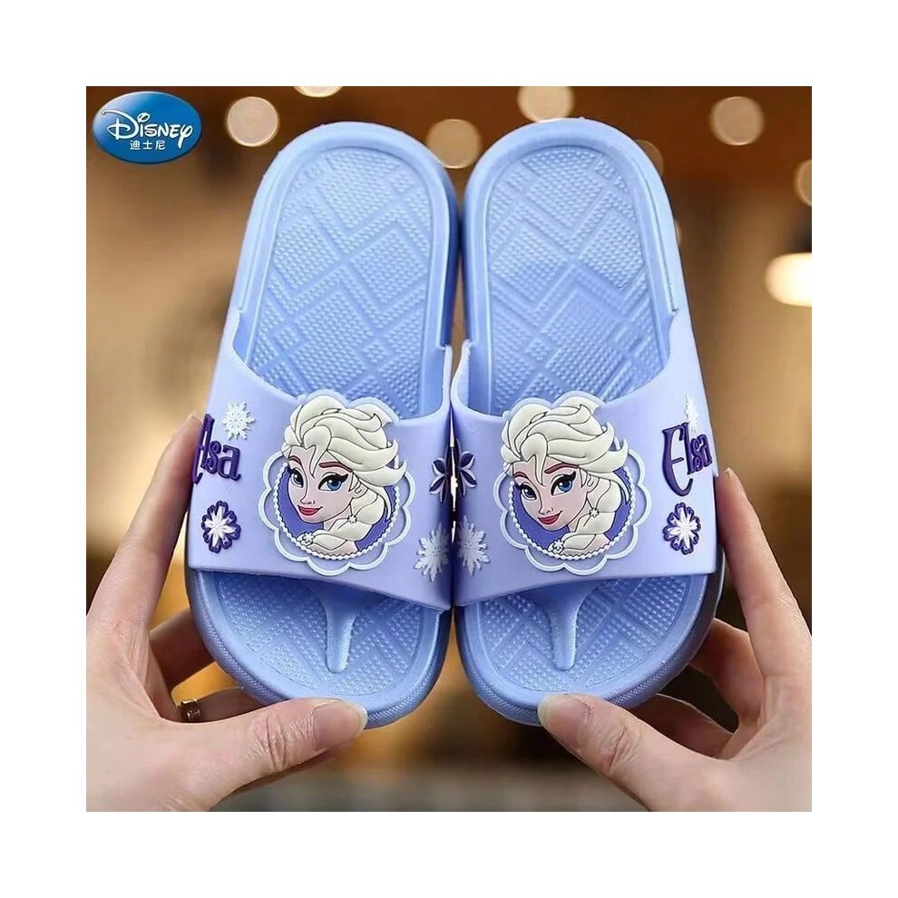 (Purple Frozen, 170 (Insole 16 CM)) Summer Baby Girls Slippers Cartoon Frozen Elsa Minnie Mouse Princess Kids Indoor Outdoor Home Shoes Soft Beach Chi thumbnail