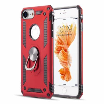 Dream Wireless TCAIP8-0036-RD Rubberized Hybrid Protective Case with Shock Absorption & Built-in Rotatable Ring Stand for 2020 iPhone SE, 8, 7 & 6 Ser