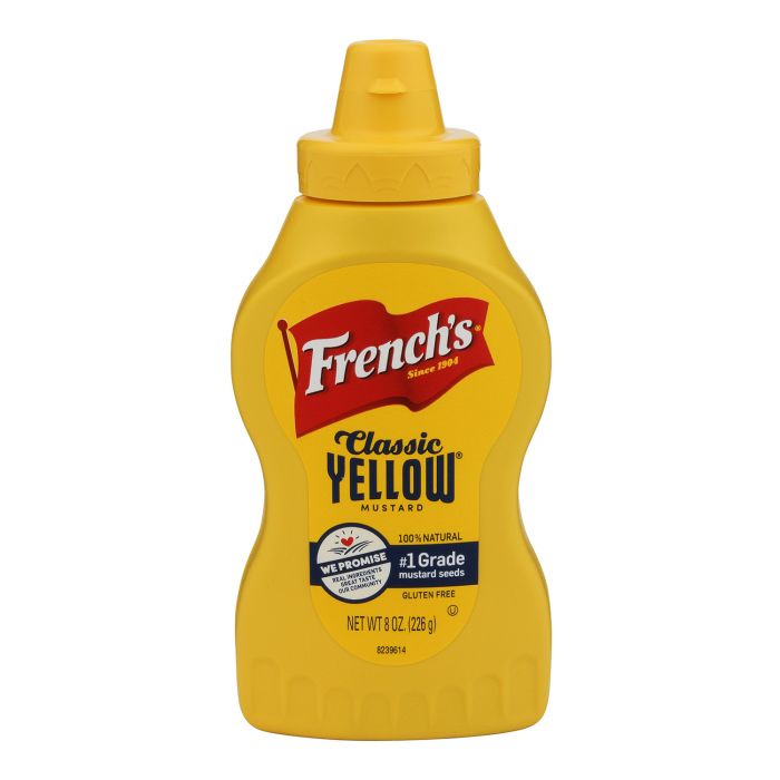 French's Yellow Mustard Squeeze Bottle Kosher 3.6 Oz., PK12