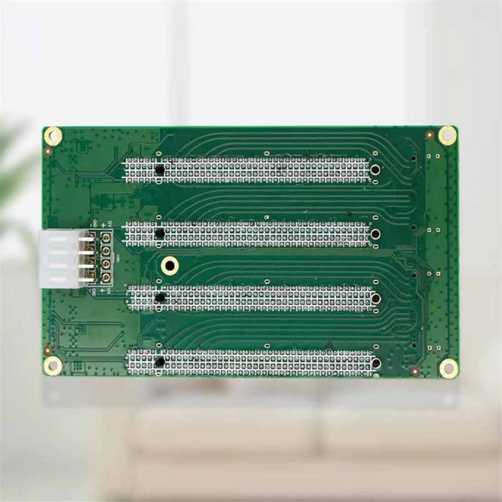 2 Port SFF-8654 to 4 PCIe X16 Slot Adapter Expansion Board with 8 PIN Power Socket thumbnail