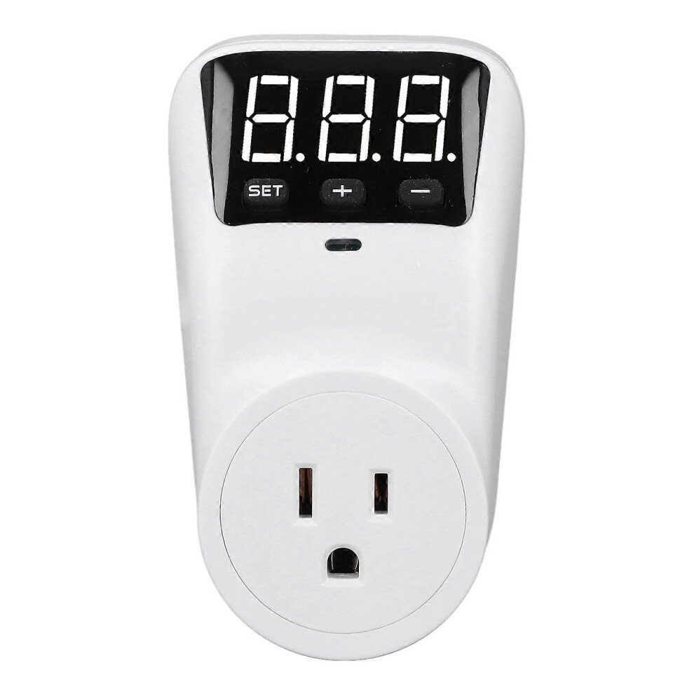 (as Show, One Size) Voltage Protector Outlet 1800W 15A Digital Display 5999s Delay Surge Protector Outlet for Home Appliance US 120V