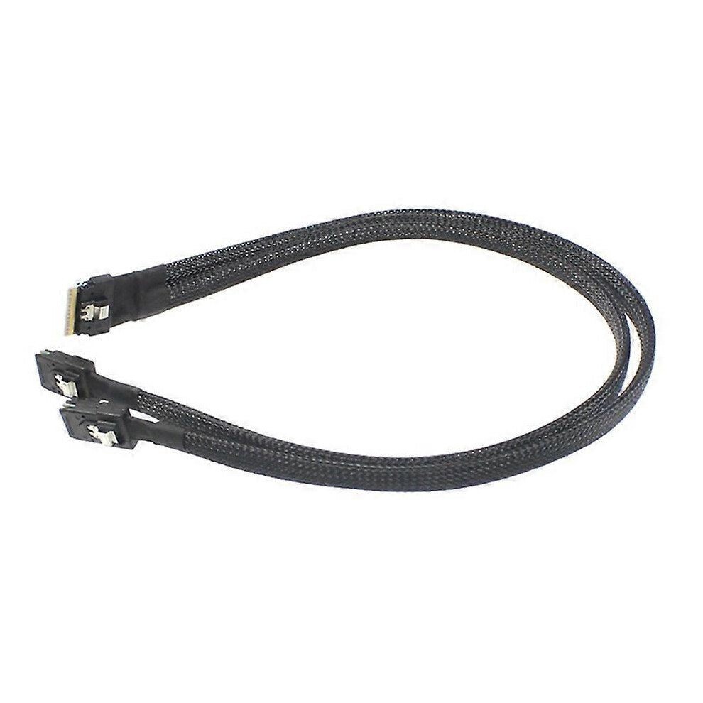 (0.5M, One Size) PCI-E Ultraport Slimline SAS Slim 4.0 SFF-8654 8i 74pin to Dual SFF-8087 Mini SAS Cable PCI-Express 0.5m 1m thumbnail