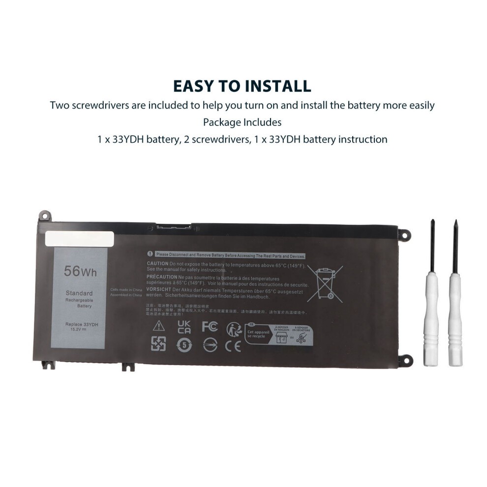 33YDH 56Wh Laptop Battery Replacement for 17 7000 7778 7779 7786 7773 15 7577 G3 3579 3779 thumbnail