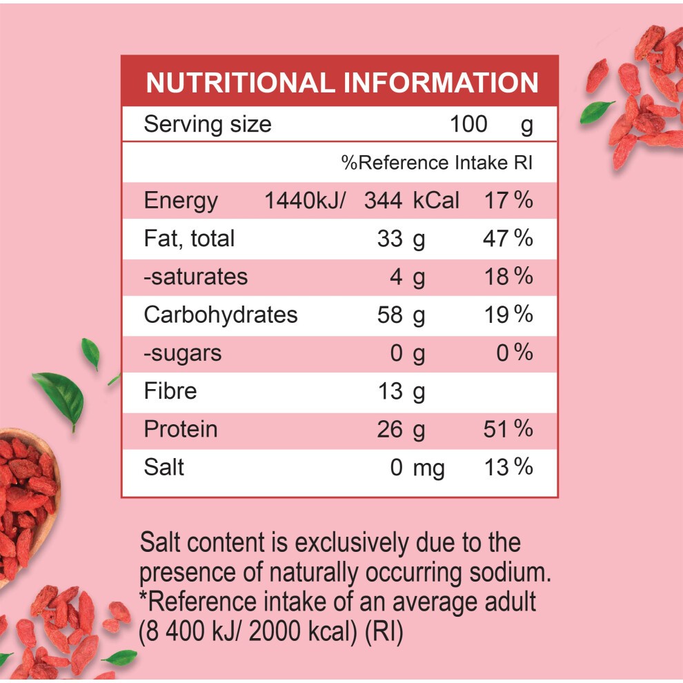 Premium Goji Berries 500g, by Yin & Yang Superfoods. Premium Quality, Delicious Sweet Flavour, 100% Natural, High in Vitamins, Minerals & Antioxidants thumbnail