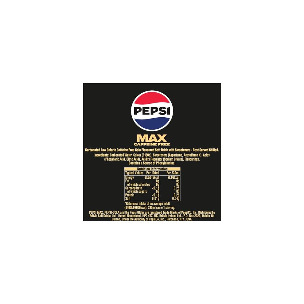 Pepsi Max No Caffeine No Sugar Cola Bottle 2L (Pack of 6) thumbnail