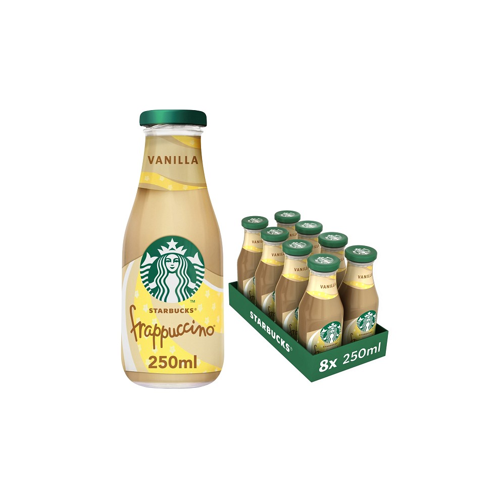 Starbucks Frappuccino Vanilla Coffee Bottle Drink 8x 250ml Best Before June 2025 thumbnail