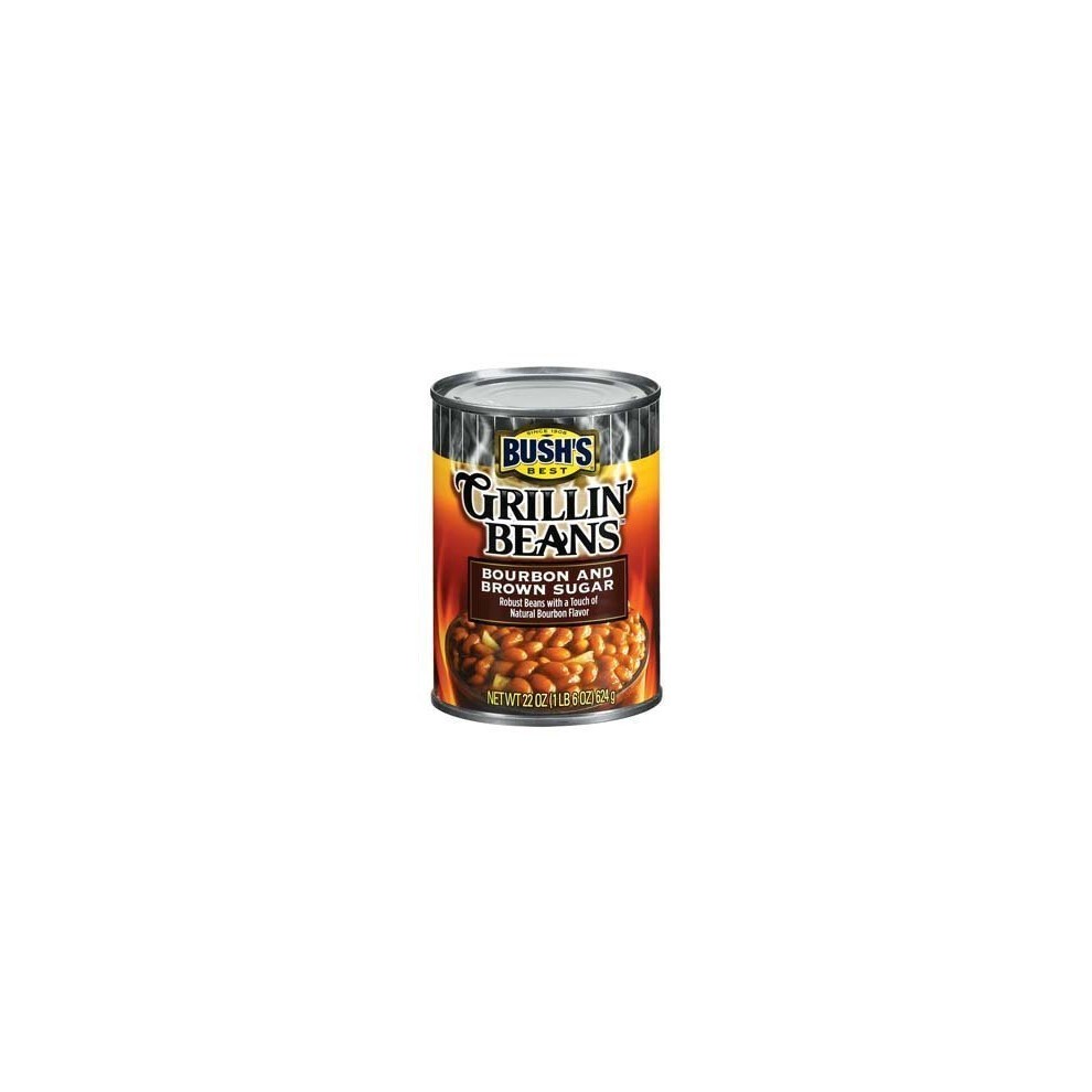 Bush's Best, Grillin' Beans, Bourbon & Brown Sugar, 22oz Can (Pack of 6) by Bush's