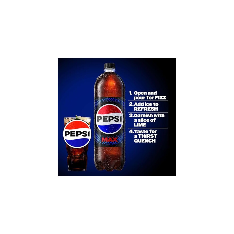 Pepsi Max No Sugar Cola Bottle 2L (Packaging May Vary) thumbnail
