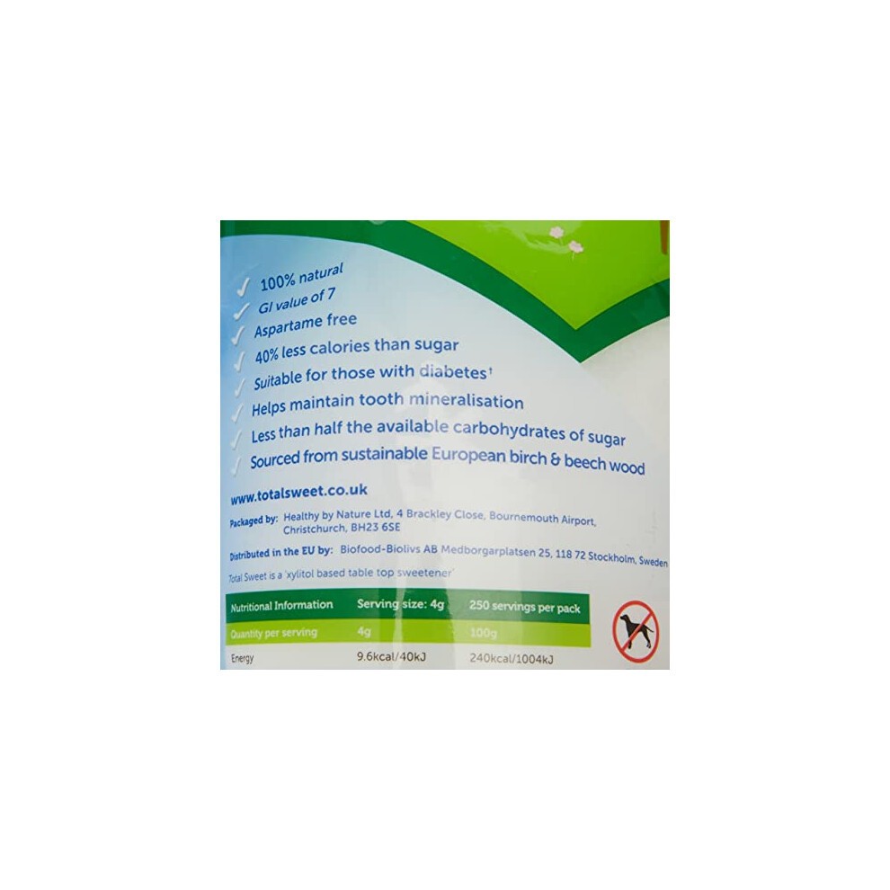 Total Sweet 100% Natural Xylitol, 1kg thumbnail