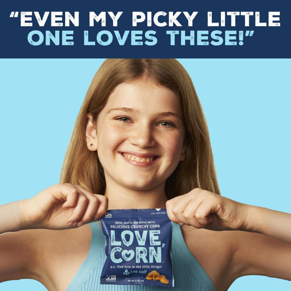 LOVE CORN Limited Edition Minions Crunchy Corn Lunchbox Snack (Sea Salt 20g X 30 Bags) ? Healthy Snacks for Kids, Ideal for Gluten Free & Vegan Diets thumbnail