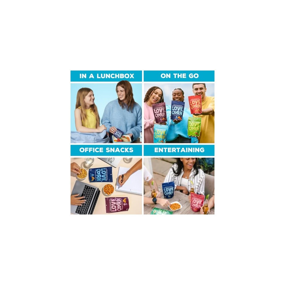 LOVE CORN Salt & Vinegar Crunchy Corn Snack 20g X 24 Bags ? Healthy Snacks Ideal for Gluten Free & Vegan Diets ? Low Sugar Alternative for Crisps, thumbnail