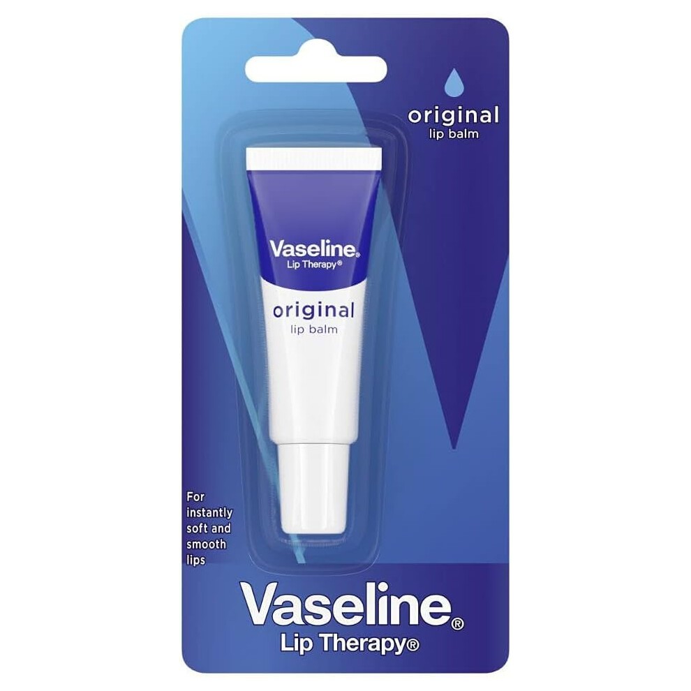 Vaseline Lip Therapy Original Advanced Lip Balm 10g Pack of 2 |Soft & Smooth Lips |100% Pure Petroleum Jelly |Moisturizes & Protects Lips thumbnail