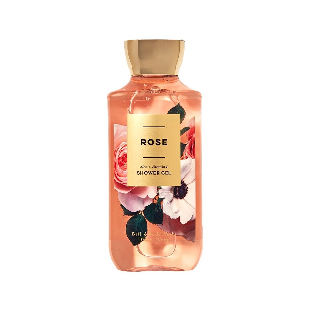 Bath & Body Works Rose Aloe + Vitamin E Shower Gel 295ml |Moisturizing Body Wash |Luxurious Rose Scent |Gentle Skin Cleanser for Soft & Hydrated Skin