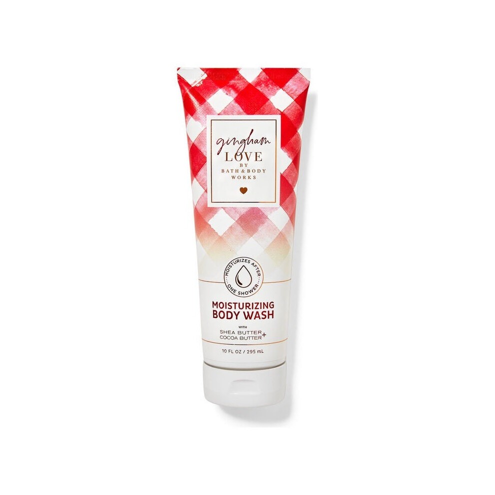 Bath & Body Works Gingham Love Moisturizing Body Wash with Shea Butter 295ml | Vitamin E Formula for Soft, Smooth Skin | Hydrating Body Cleanser