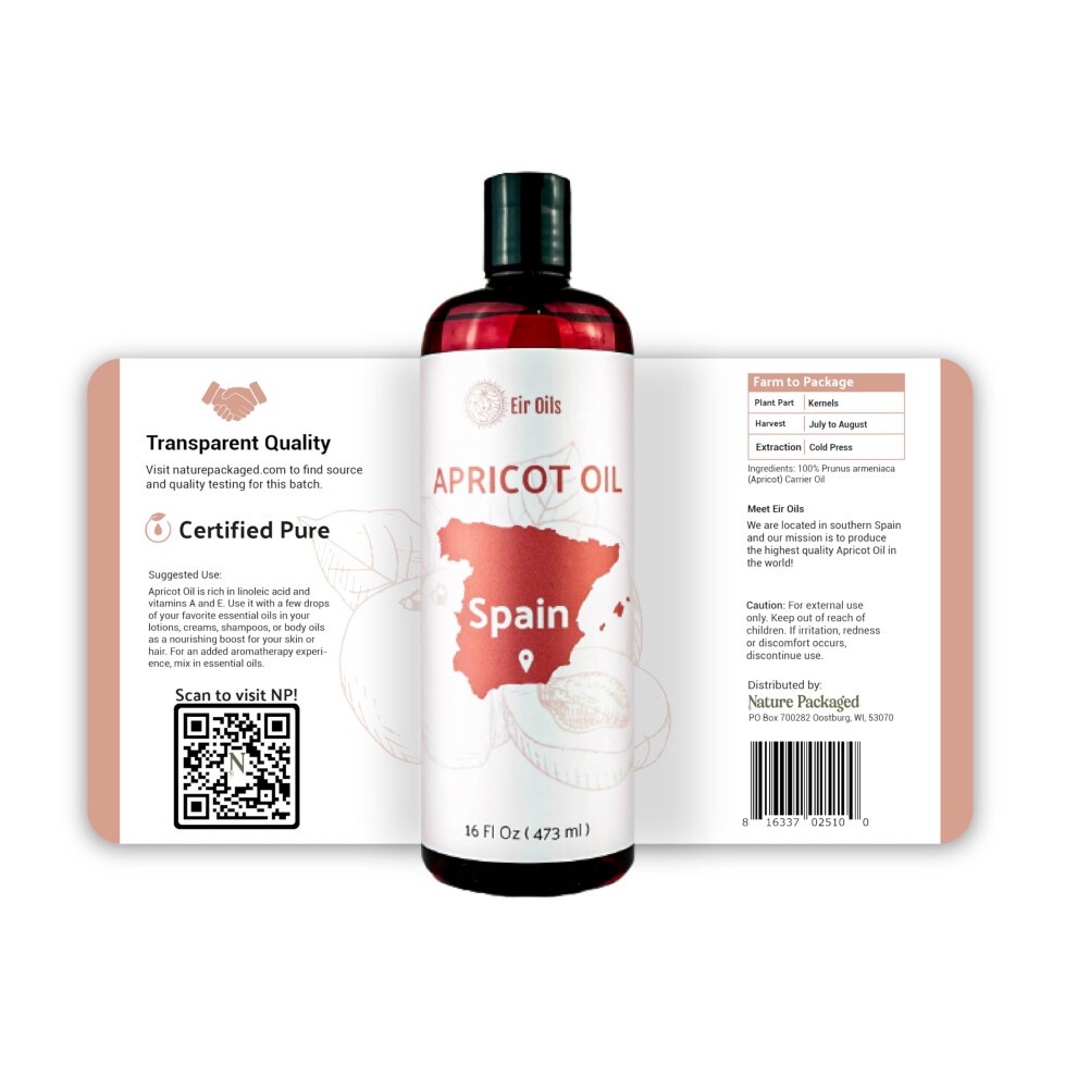 Nature Packaged Sweet Almond Oil (16 Oz) - Sweet Almond Oil for Skin - Carrier Oil - Almond Oil for Hair - Carrier Oil for Essential Oils Mixing - Fro thumbnail