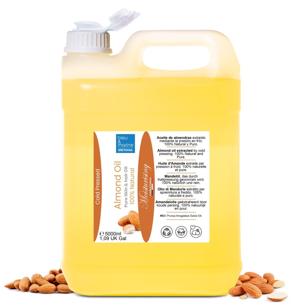 Cold Pressed Sweet Almond Oil, Massage Oil, Body, Face Oil, Hair Moisturiser, Baby Skin, Anti Stretch Marks, 100% Natural, Firming, Makeup Remover,