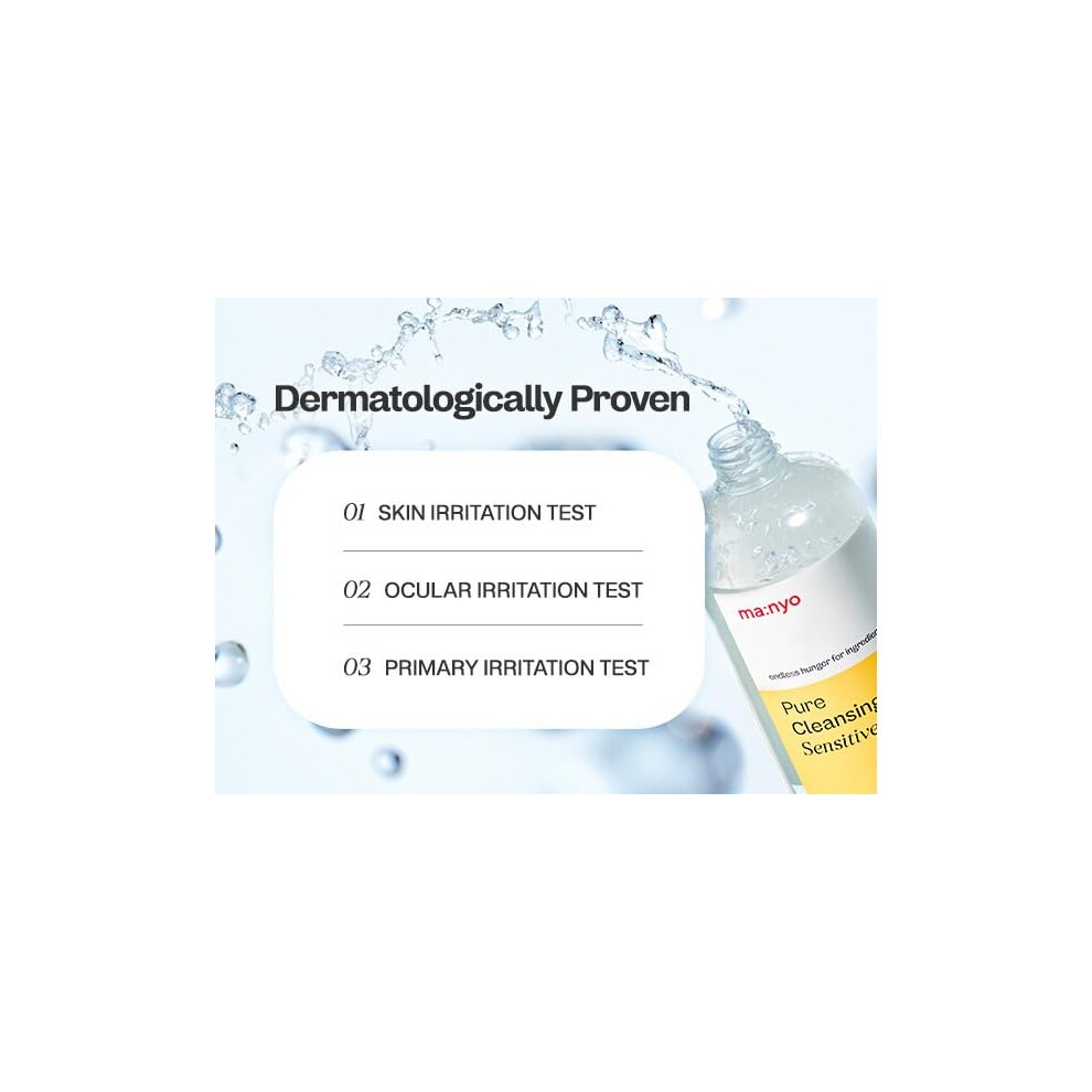 Ma:nyo Pure Cleansing Water Sensitive (16.9 Fl Oz/500ml) - Triple+ Micellar Technology, Makeup Removal Cleanser, Gentle Face Cleanser for All Skin thumbnail