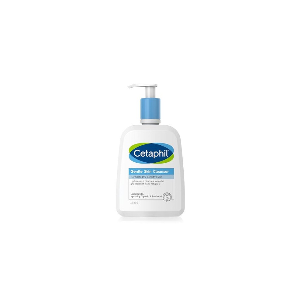 Cetaphil Gentle Skin Cleanser, 473ml, Face & Body Wash, for Normal to Dry Sensitive Skin, with Niacinamide & Glycerin, Soap Free
