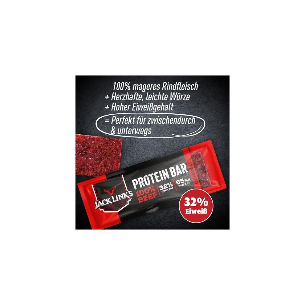 Jack Link's Protein Bar Beef Original, 30 X 22.5g, Low Carb thumbnail