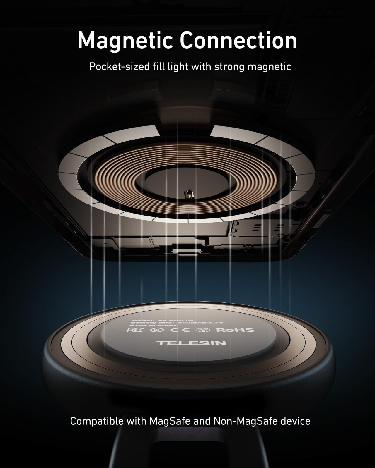 Magnetic Phone Selfie Light Portable Phone Fill Light Compatible with MagSafe