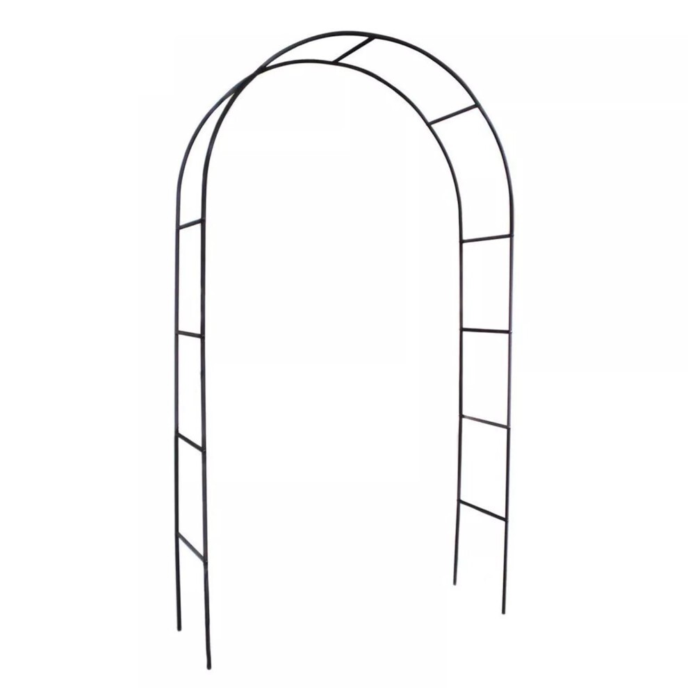 2.4M Garden Arch Metal Trellis Strong Tubular Frame Rose Climbing Plant Archway UK (2) thumbnail