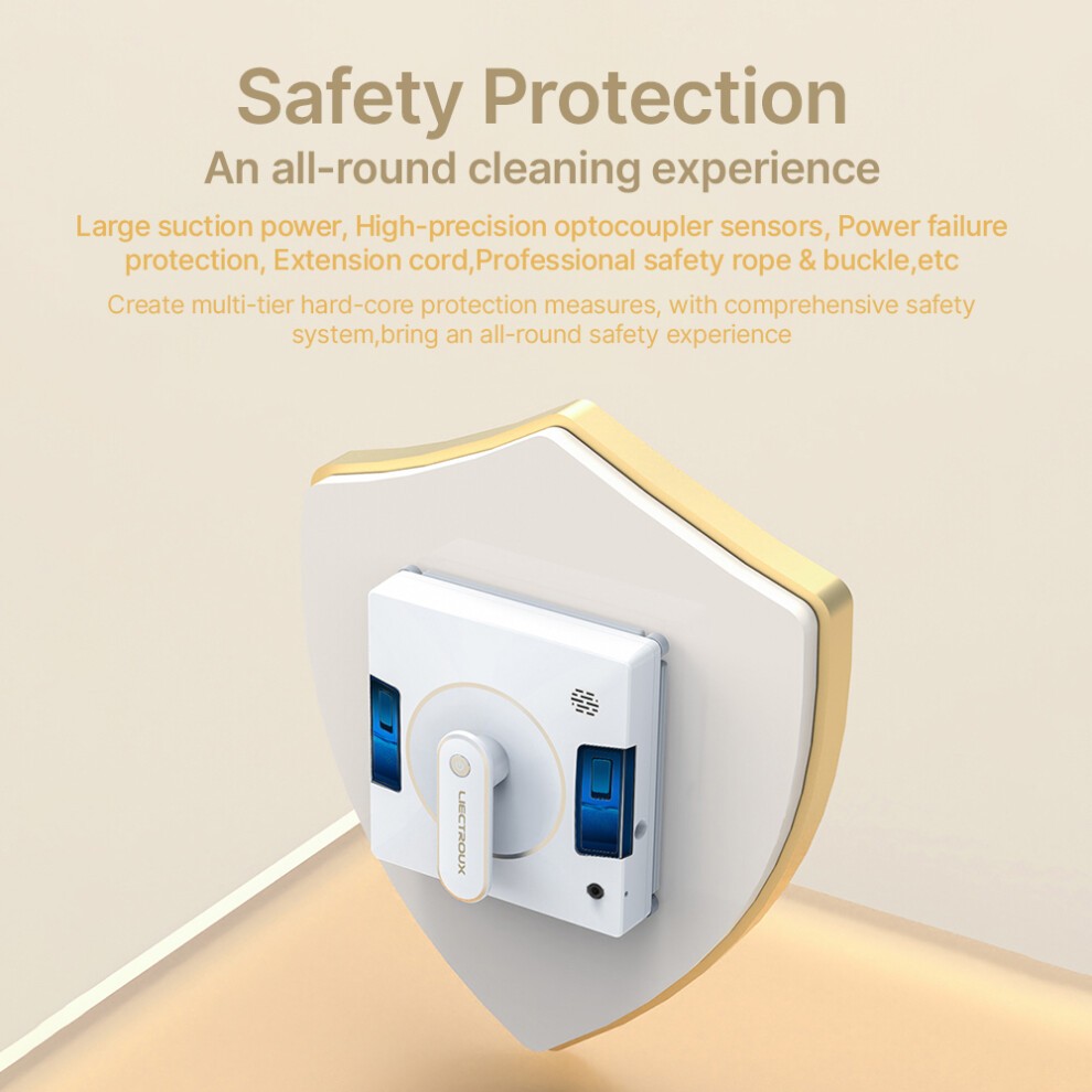 LIECTROUX YW509 Window Cleaning Robot with Remote Controller and APP Control Smart Path Planning 3 Way Water Spray 3000Pa Suction Power Edg thumbnail
