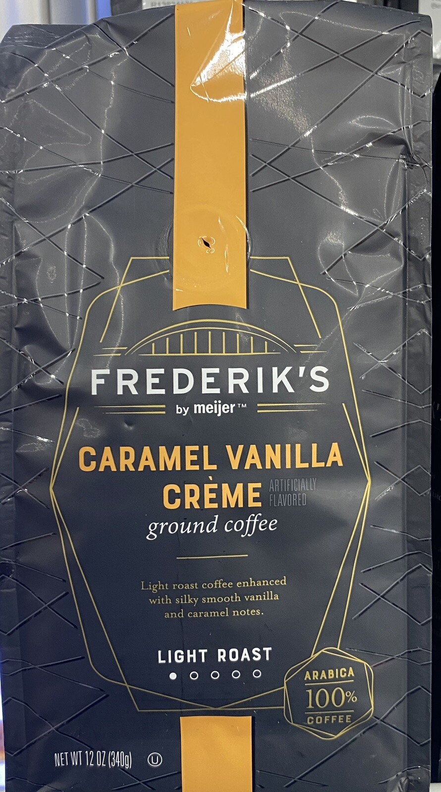 FREDERIK'S Caramel Vanilla Crème Ground Coffee Light Roast 12 Oz Bag - 2 PACK thumbnail