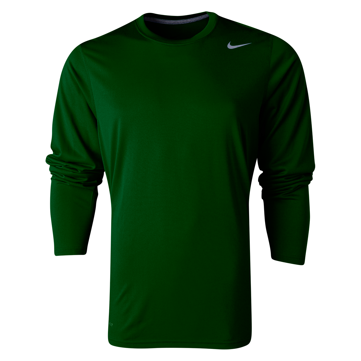 Nike Legend Long Sleeve Poly Top-dk Green-SMALL