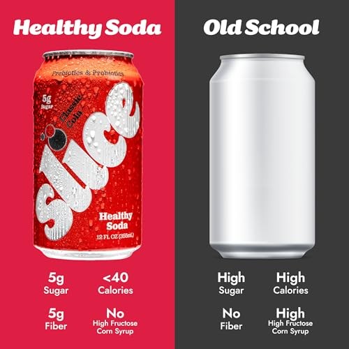 Slice Classic Cola Healthy Soda, with Prebiotics and Probiotics, 12 Fl Oz Can thumbnail