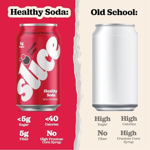 Slice Classic Cola Healthy Soda, with Prebiotics and Probiotics, 12 Fl Oz Can thumbnail