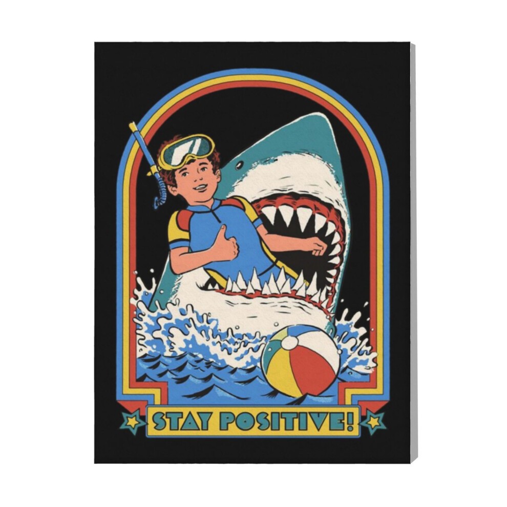 (Stay Positive=3119) Canvas Print Pop Art Framed DIY Install Kit- 16x20