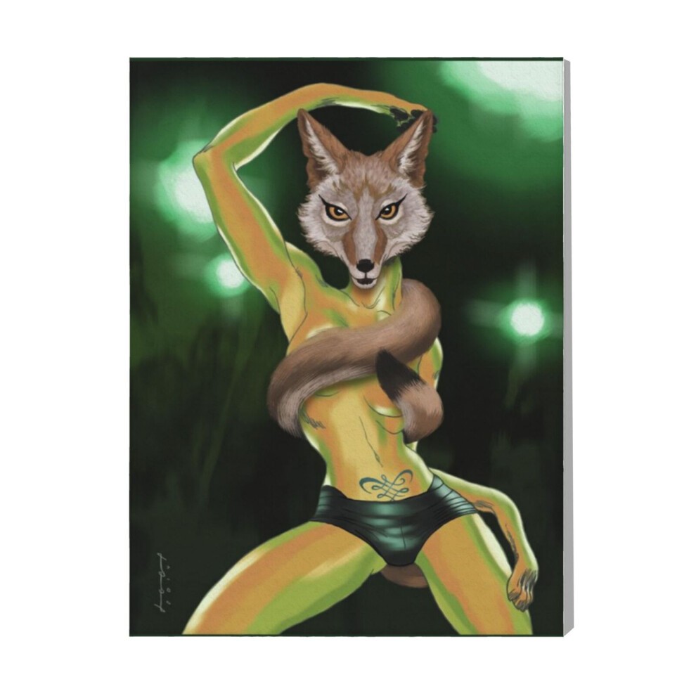 (Sexy COYOTY=6222) Canvas Print Pop Art Framed DIY Install Kit- 16x20