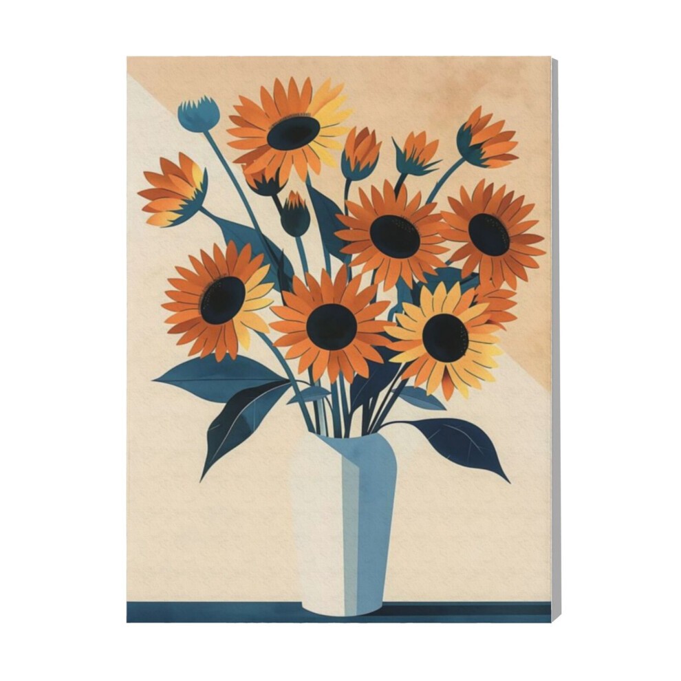 (So Many Sunflowers=7668) Canvas Print Pop Art Framed DIY Install Kit- 16x20