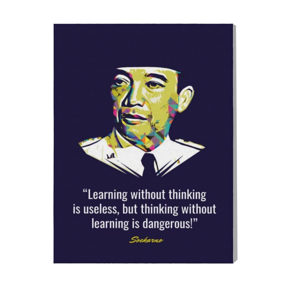 (Soekarno Quotes=5954) Canvas Print Pop Art Framed DIY Install Kit- 16x20