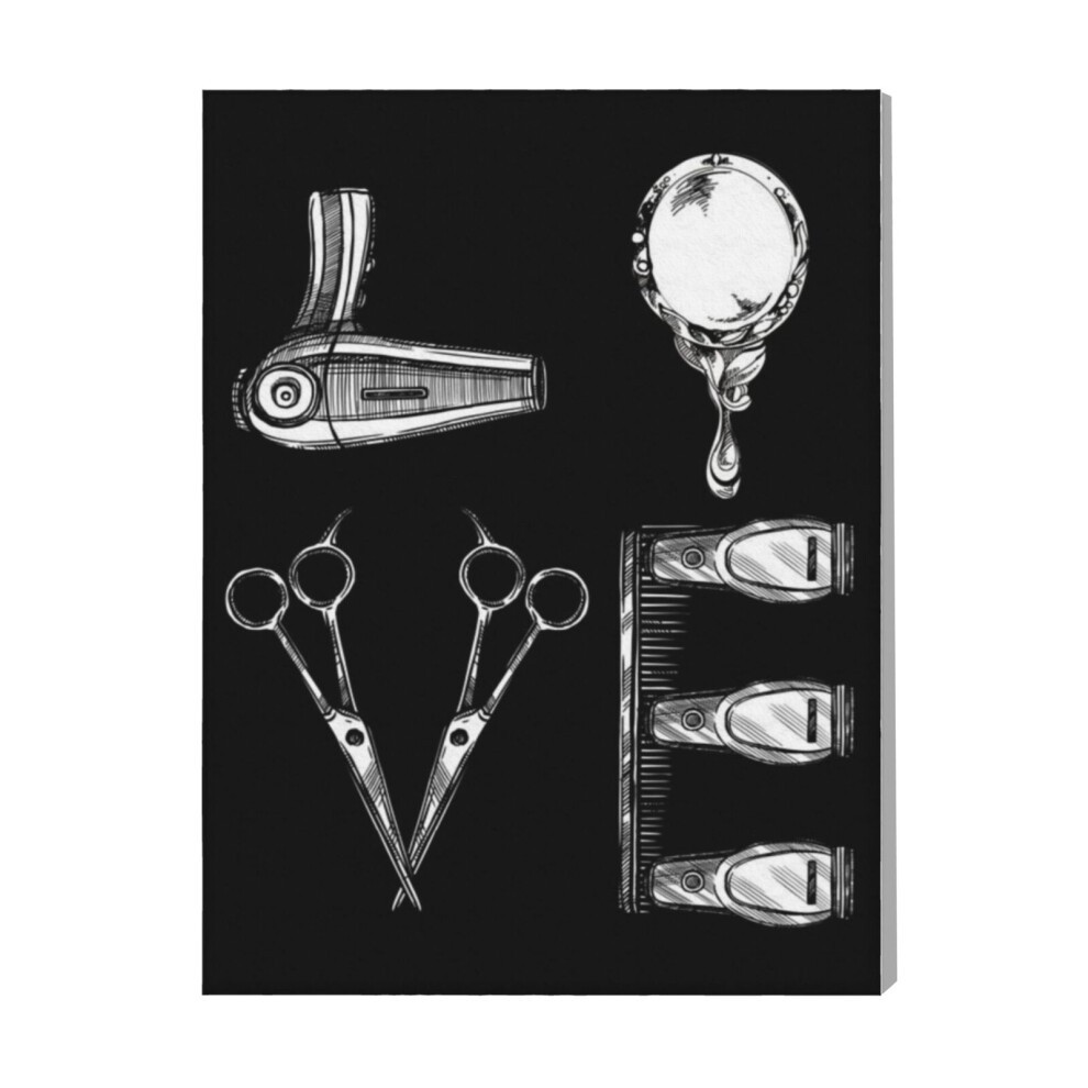 (Hairdresser Hairstyle=9318) Canvas Print Pop Art Framed DIY Install Kit- 16x20