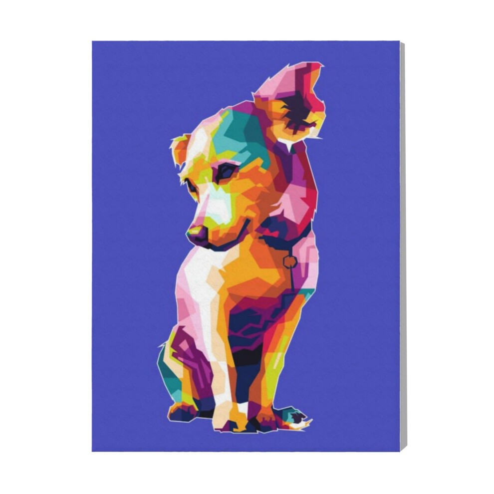 (Dog Pop=2289) Canvas Print Pop Art Framed DIY Install Kit- 16x20