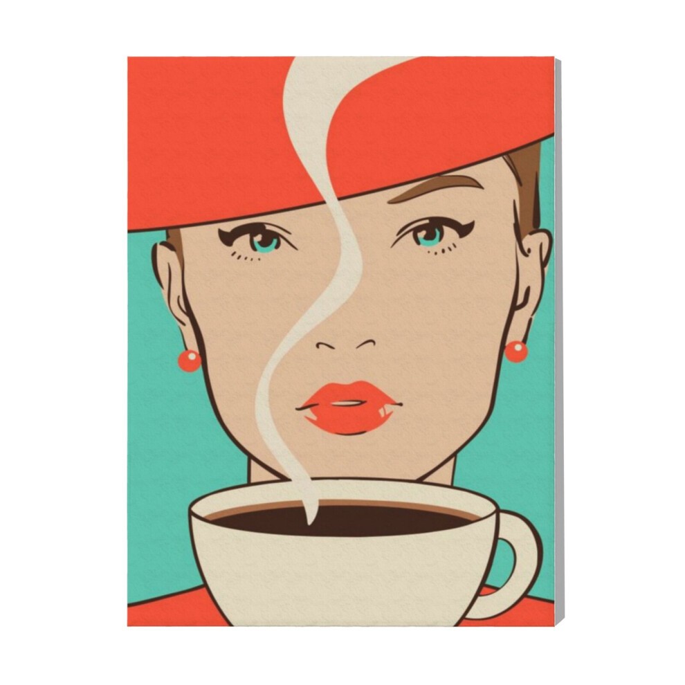 (Coffee Smell=4397) Canvas Print Pop Art Framed DIY Install Kit- 16x20