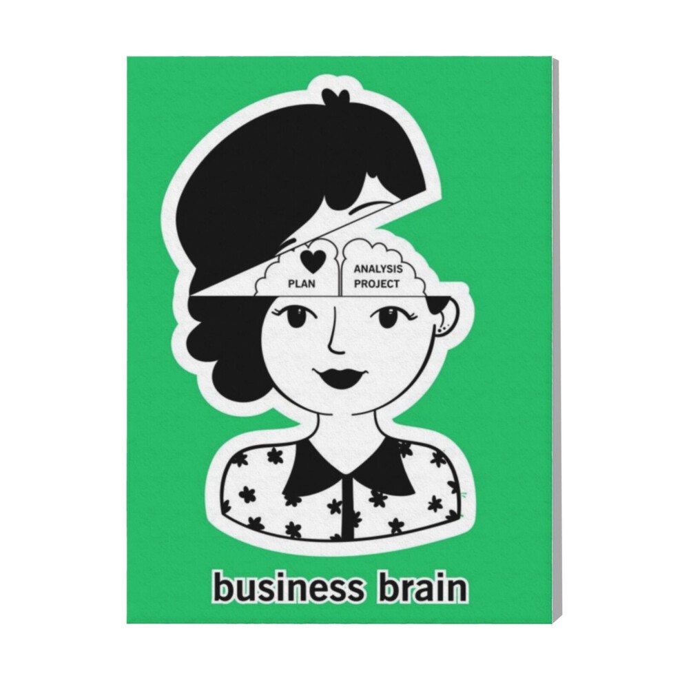 (Business Brain Think=4723) Canvas Print Pop Art Framed DIY Install Kit- 16x20