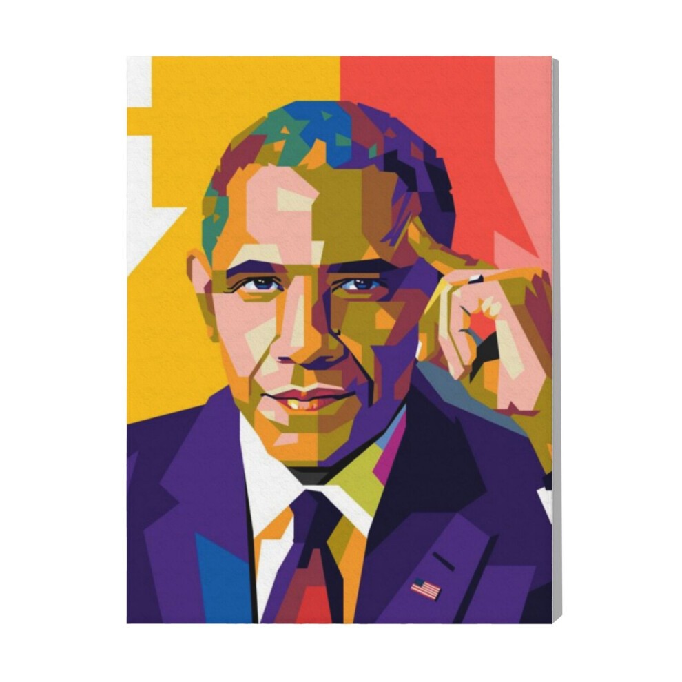 (Barack Obama Pop Art=4542) Canvas Print Pop Art Framed DIY Install Kit- 16x20