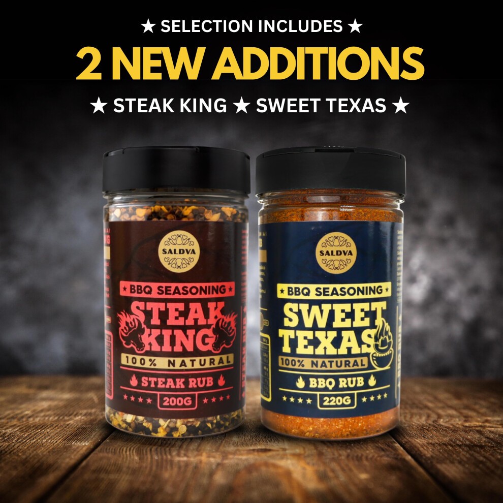 Meat Lovers Selection of Premium BBQ Seasonings - Holy Cow, Sweet Texas, Steak King & Adam's Ribs BBQ Rubs | Pack of 4 | 100% Natural | Spice Gift for thumbnail