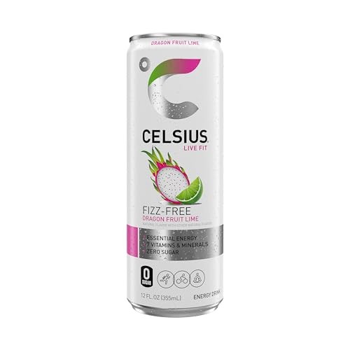 CELSIUS Fizz Free Dragon Fruit Lime, Sugar Free Energy Drink, 12 Fl Oz (Pack of 12) thumbnail