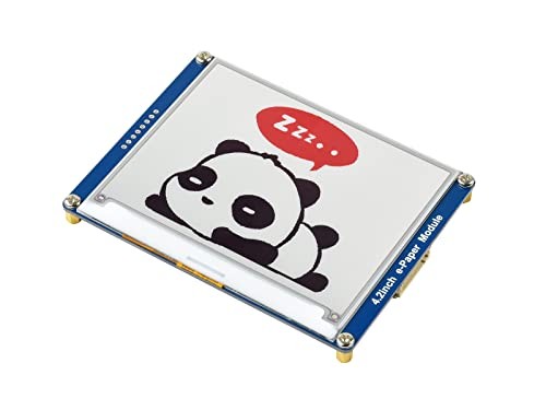 Waveshare 4.2inch E-Ink Display Module Compatible with Raspberry Pi 5/4B/3B/Zero/Zero W/Zero 2W/Pico/Pico W/Pico WH, 400x300 Resolution Three-Color SP thumbnail