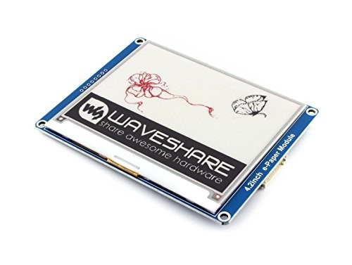 Waveshare 4.2inch E-Ink Display Module Compatible with Raspberry Pi 5/4B/3B/Zero/Zero W/Zero 2W/Pico/Pico W/Pico WH, 400x300 Resolution Three-Color SP thumbnail