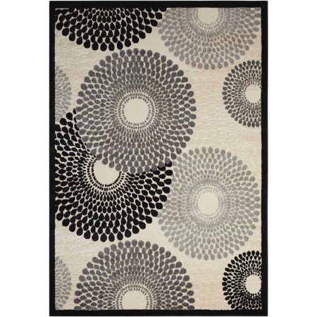 Nourison 11808 Graphic Illusions Area Rug Collection Parch 5 Ft 3 in. X 7 Ft 5 in. Rectangle